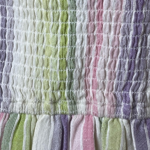 NWT Majorelle Everest Pastel Pink Purple Striped Cotton Cropped Tank - Size XL - Picture 7 of 14